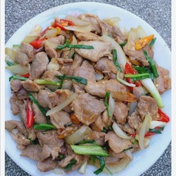 ผัดน้ำมันหอยกับข้าว
