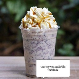 นมสดคาราเมลปั่นวิปครีม