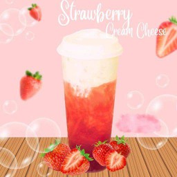 ชาสตรอว์เบอร์รี่วิปครีมชีส