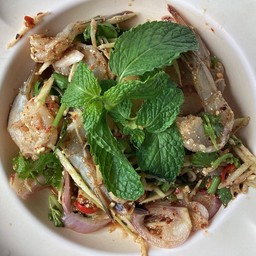 ลาบกุ้งสดมีเเบบสับ-ตัว