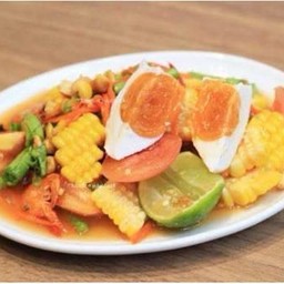 ตำข้าวโพดไข่เค็ม