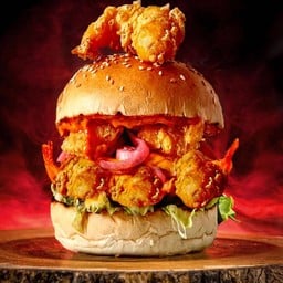 เบอร์เกอร์ กุ้งแก้ว กรอบ