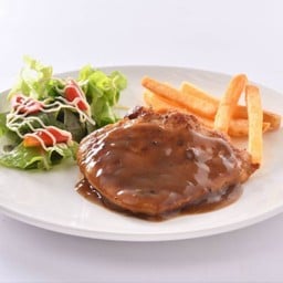 สเต๊กหมูสันนอกพริกไทยดำ