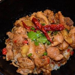 ผัดหม่าล่า ไก่ (ราดข้าว) (โปร)