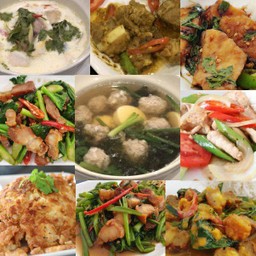 เนื้อสัตว์ทอดกระเทียม(กับข้าว)