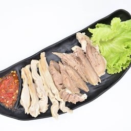 ลวกจิ้มกระเพาะกับลิ้นหมู