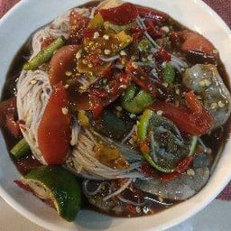 ตำขนมจีนกุ้งสด