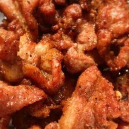 หมูทอดเทียมพริกไทยเป็นกับ