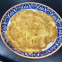 ข้าวราด ไข่เจียวกุ้งสับ