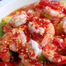 ยำกุ้งสด (สุก)