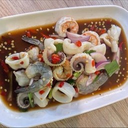 ยำกุ้ง+ปลาหมึก