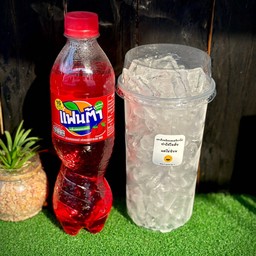 แฟนต้าแดง+น้ำแข็ง