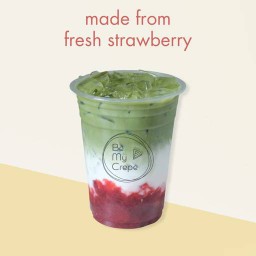 มัทฉะลาเต้ สตรอว์เบอรี่