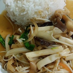 เห็ดผัดน้ำมันหอยราดข้าว