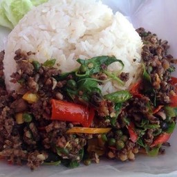กะเพราเนื้อราดข้าว