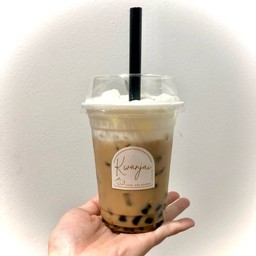 ชานมใต้หวันบุกไข่มุก(ใบชาสด)