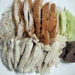 ข้าวมันไก่ต้ม+ทอดพิเศษ