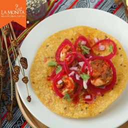 TEQUILA SHRIMP TOSTADA