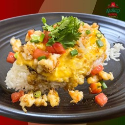 ข้าวไข่ข้นกุ้งสับ