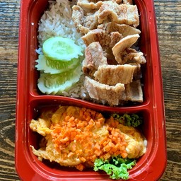 ข้าวขยี้ไข่กุ้ง+สามชั้น