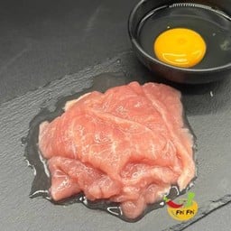 หมูหมักนุ่มชาชู 嫩猪肉+鸡蛋