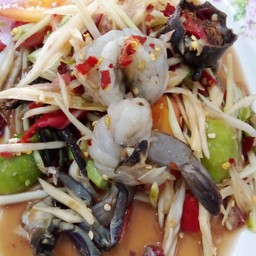 ส้มตำกุ้งสดรสเด็ด