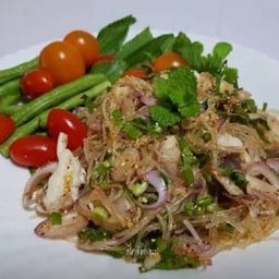 ลาบวุ้นเส้นปลาหมึก