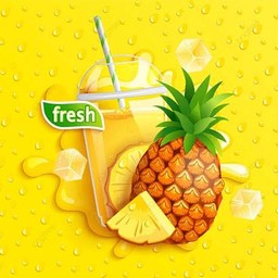 น้ำสับปะรดสด ปั่น