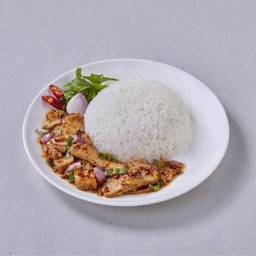 ข้าวน้ำตกคอหมูย่าง