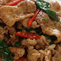 ข้าวหมูผัดน้ำพริกเผา