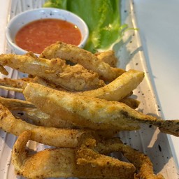 ท้องปลาแซลมอนทอด