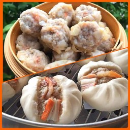 (เซ็ตทูโทน.) ซาลาเปาหน้าแตกกุ้งL.(1ลูก.+จีบกุ้ง 6 ชิ้น.)