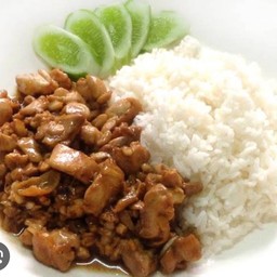 ข้าวไก่ทอดกระเทียม