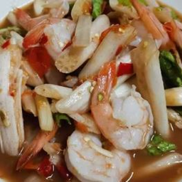 ตำหลดบัวกุ้งสด