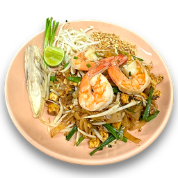 ผัดไทยเส้นจันทน์กุ้งสด