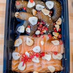 แซลมอน+กุ้งดอง ไม่เซต