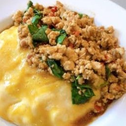 ข้าวไข่ข้นไก่สับ