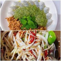 กุ้งแช่น้ำปลาชุดกลาง/ตำปูปลาร้า