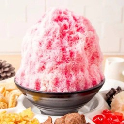 น้ำแดง เกล็ดหิมะ ขนมหวาน ท็อปปิ้งฟรีค่ะ