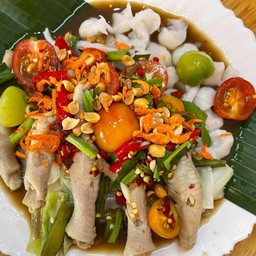 ตำหัวไก่โอ๊กตีนไก่