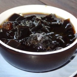 เฉาก๊วยลอยแก้ว ขนมหวาน น้ำแข็งไส