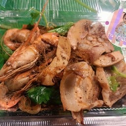 กุ้ง+สามชั้นอบวุ้นเส้น