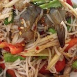ตำซั่ว(กุ้งสด)