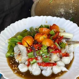 ตำหัวไก่โอ๊กกุ้งสด