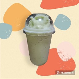 นมหมีปั่น+ชาเขียว