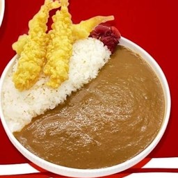 ข้าวแกงกะหรี่กุ้งทอด