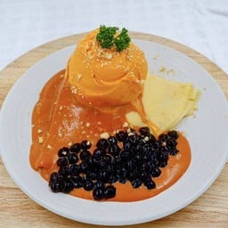 เครปเย็นชาไทยไข่มุกลาวา