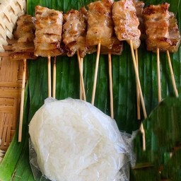 Size M มินิ (หมูปิ้ง 10 ไม้ ข้าวเหนียว 1)