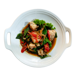 ผัดฉ่าปลากระพง