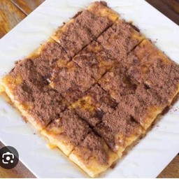 โรตีใส่ไข่ นมข้นหวาน ไมโล